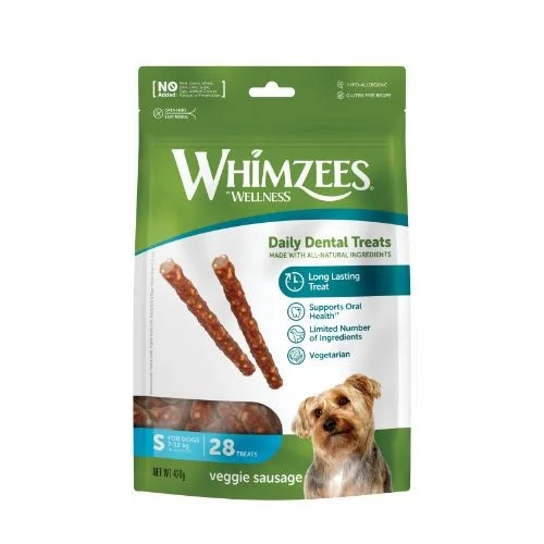-Chicken-flavored dog foodWhimzees Veggie Sausage Dental Dog Chew Treat 120mm Small Pack 28 Pack -Chicken-flavored dog foodWhimzees Veggie Sausage Dental Dog Chew Treat 120mm Small Pack 28 Pack