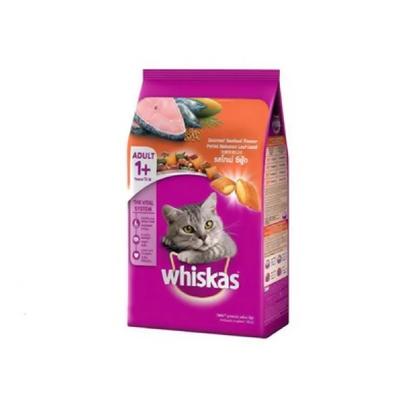    - Kitten food  WHISKAS CAT FOOD ADULT GOURMET SEAFOOD 1+YEAR 480 GM