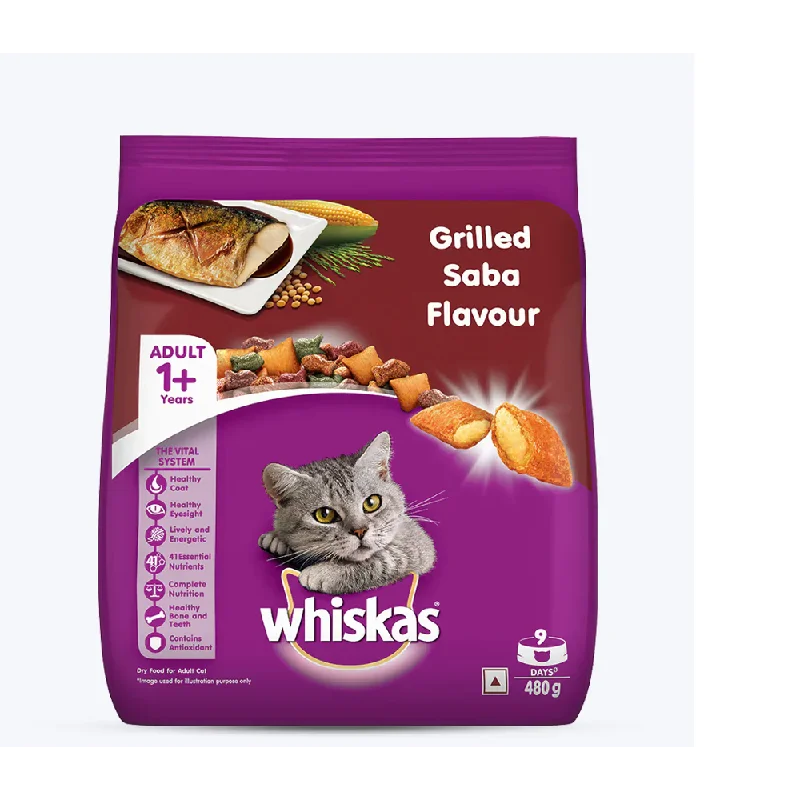 Cat FoodWHISKAS CAT FOOD ADULT GRILLED SABA 1+YEAR 480 GM