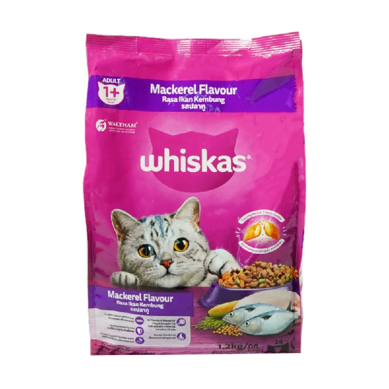 3. **Ingredient-Related**  WHISKAS CAT FOOD ADULT MACKEREL 1+YEAR 1.2 KG