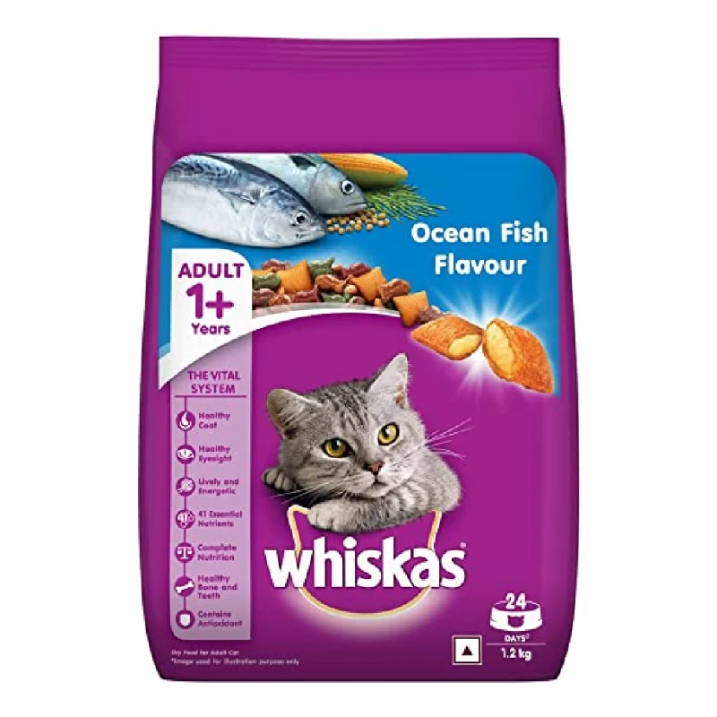   - Cat food for picky eaters  Whiskas Ocean Fish Flavour Adult Cat Dry Food