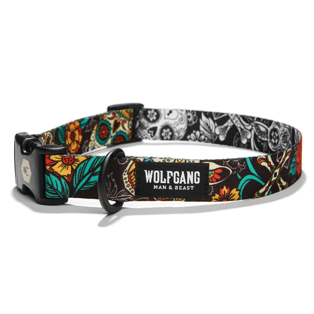 8. **Dog snack bag is portable**Wolfgang LosMuertos Dog Collar