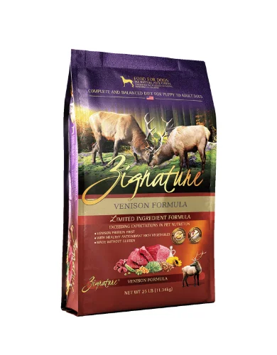  -High-fiber dog foodZignature Venison Dry Dog Food (3 sizes)