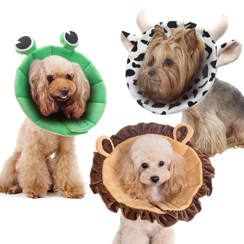 8. **Cat food bowl anti-overturning**Noah 3-Piece Set Cow, Frog and Lion Recovery Collar 8. **Cat food bowl anti-overturning**Noah 3-Piece Set Cow, Frog and Lion Recovery Collar