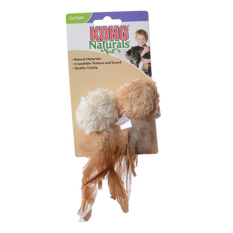 KONG Crinkle Ball with Feathers Cat Toy