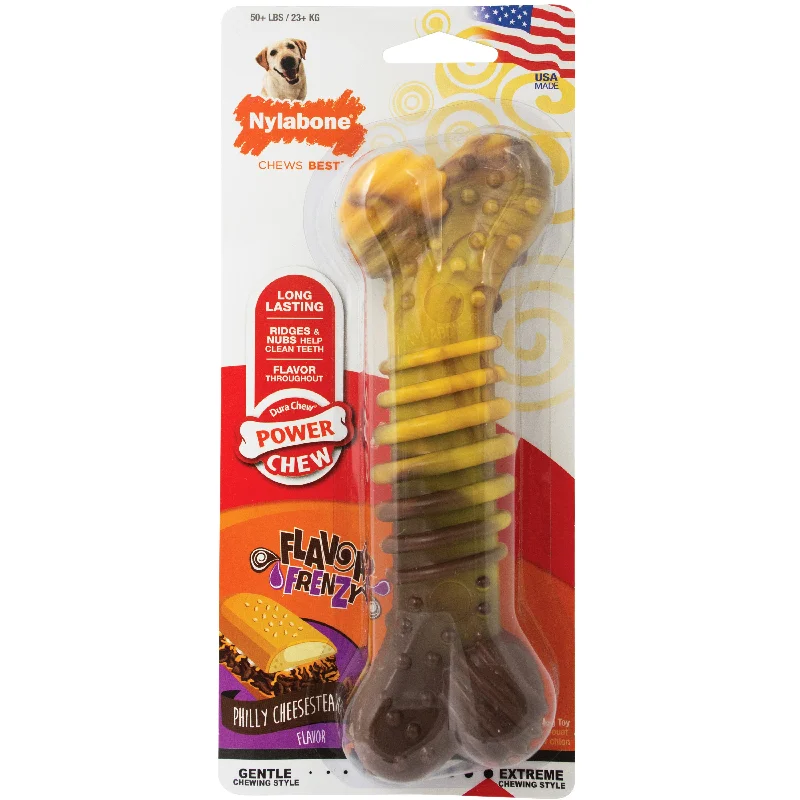 - Travel pet toy recommendationsNylabone Flavor Frenzy Power Chew Dog Toy Philly Cheesesteak X-Large 50+ lbs. - Travel pet toy recommendationsNylabone Flavor Frenzy Power Chew Dog Toy Philly Cheesesteak X-Large 50+ lbs.