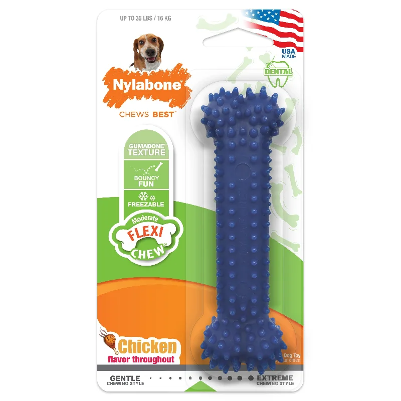 - Parrot toy selectionNylabone Moderate Chew FlexiChew Dental Chew Toy Textured Bone Chicken Medium up to 35 lbs. - Parrot toy selectionNylabone Moderate Chew FlexiChew Dental Chew Toy Textured Bone Chicken Medium up to 35 lbs.