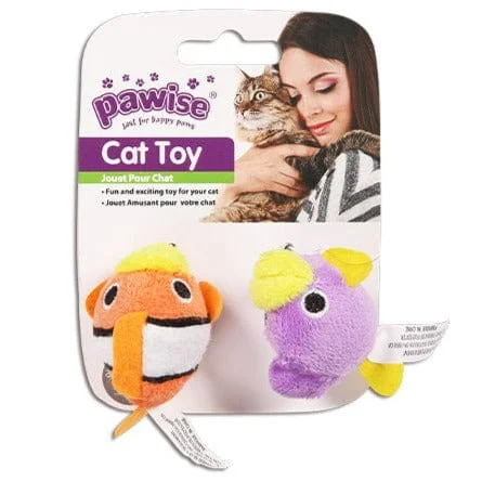 Pawise Fish Bouncing Ball Cat Toy 2-Pack