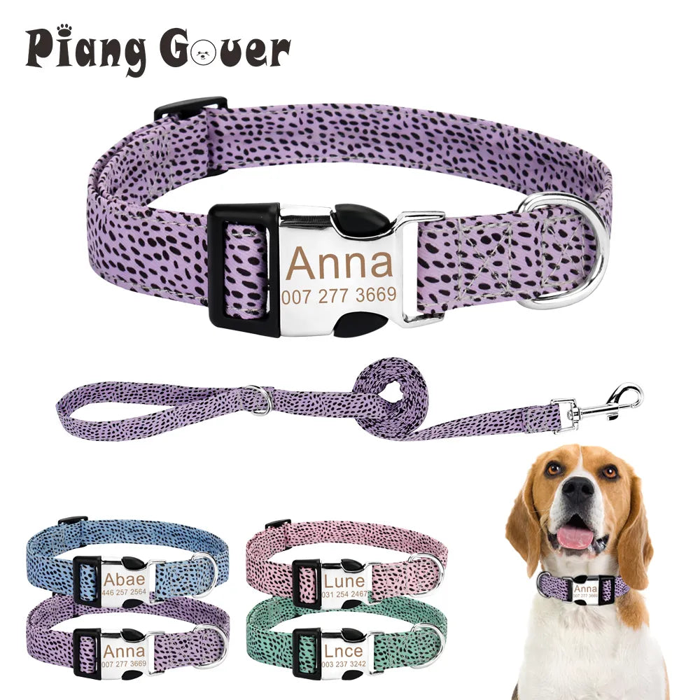 3. **Cat backpack space capsule**Customized Dog Collar Blue Purple Green Pink & Leash Set with Nameplate – Personalized Puppy Gear -  Dog Supplies