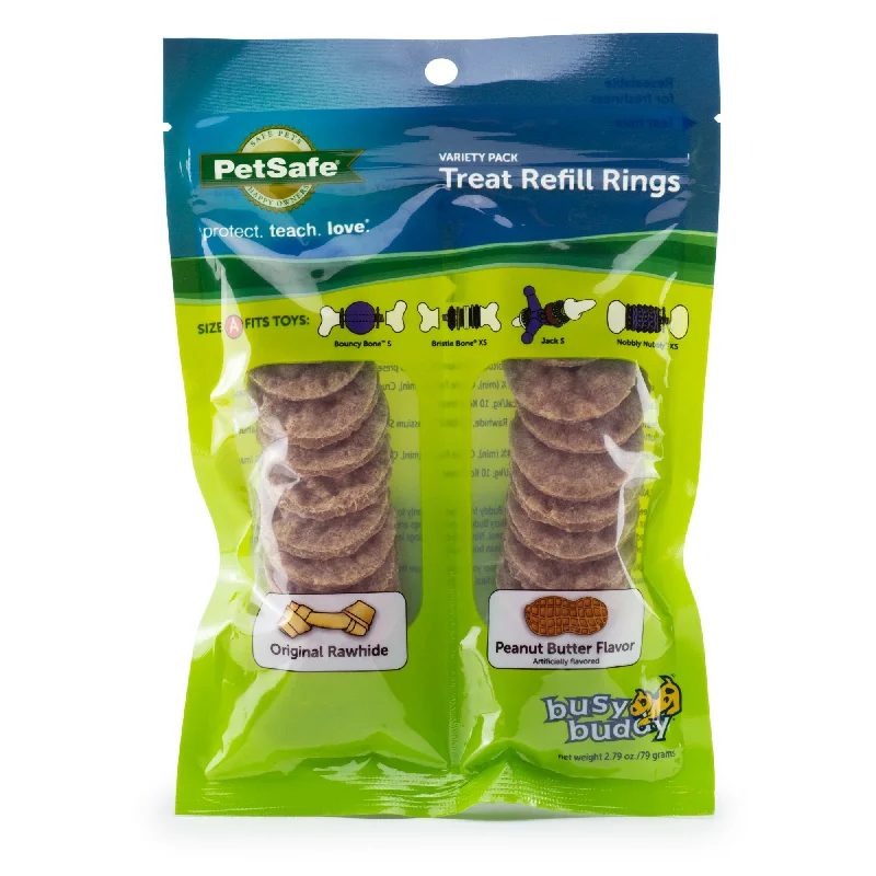 - Cat scratching board toy recommendationsPetSafe® Rawhide Treat Ring Refills, Variety Pack, Original Rawhide and Peanut Butter Flavor, Replacement Treats for PetSafe Busy Buddy Treat Ring Holding Dog Toys