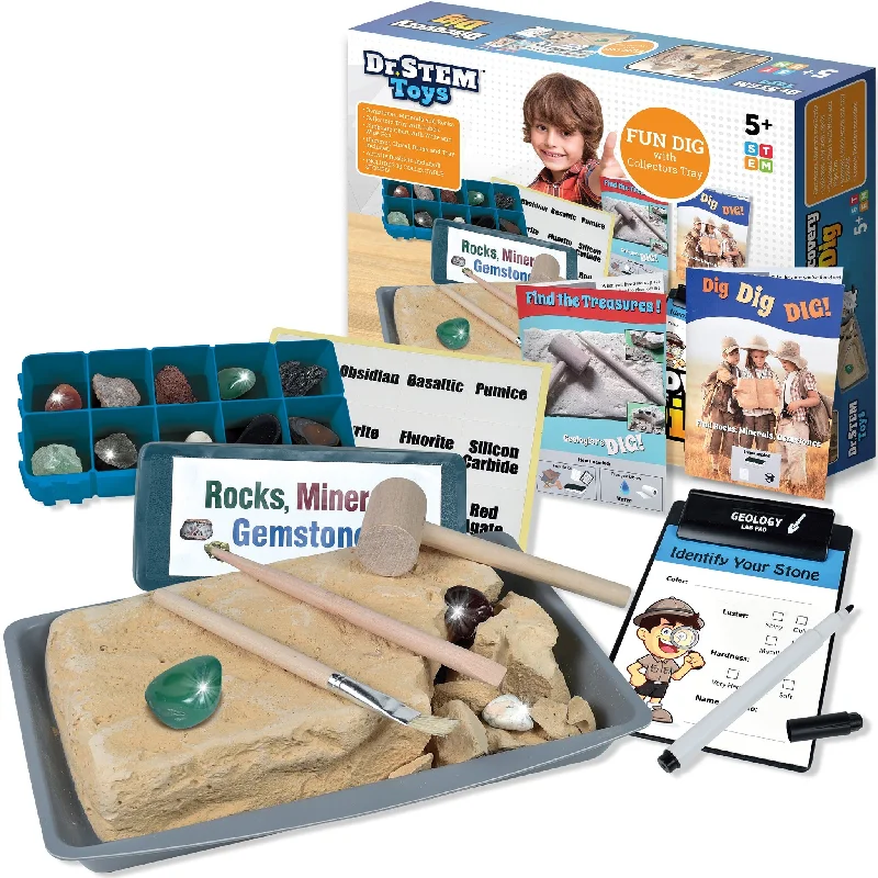 Dr. STEM Toys Discovery Rock & Gem Dig Set