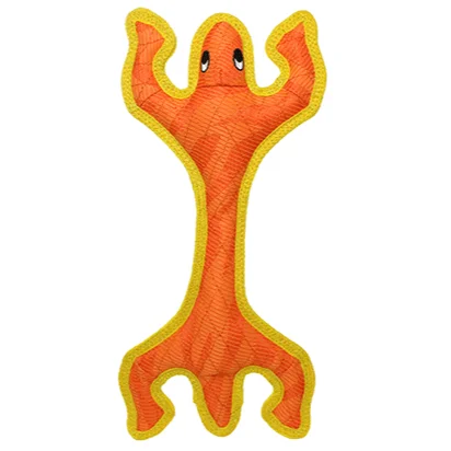 Tuffy DuraForce Lizard Orange Plush Dog Toy